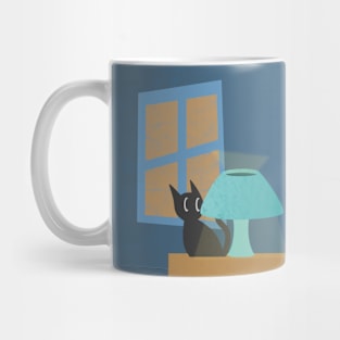 Cat at midnight Mug